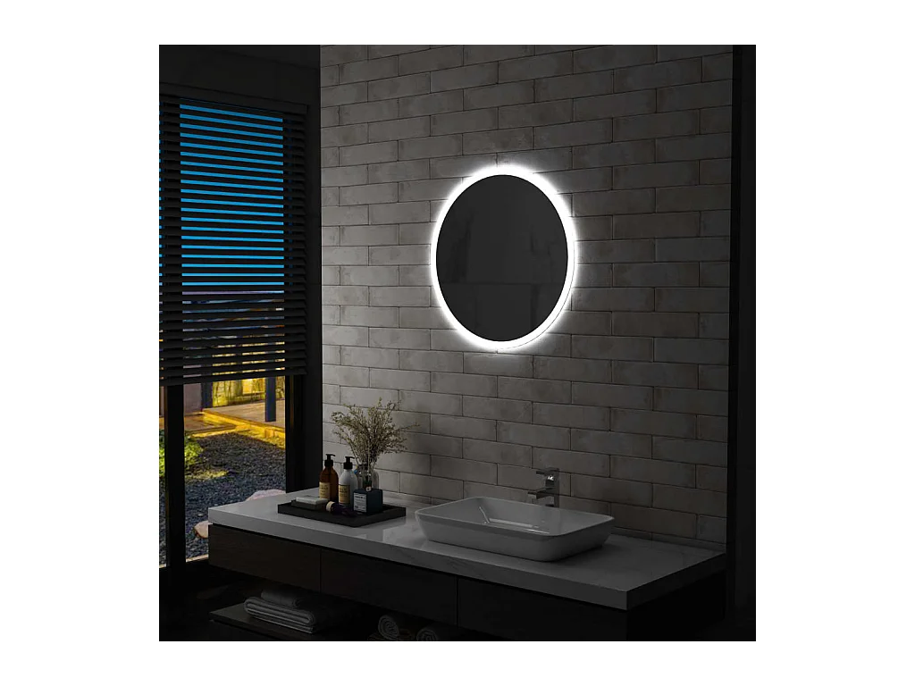 Miroir à LED pour salle de bain 60 cm