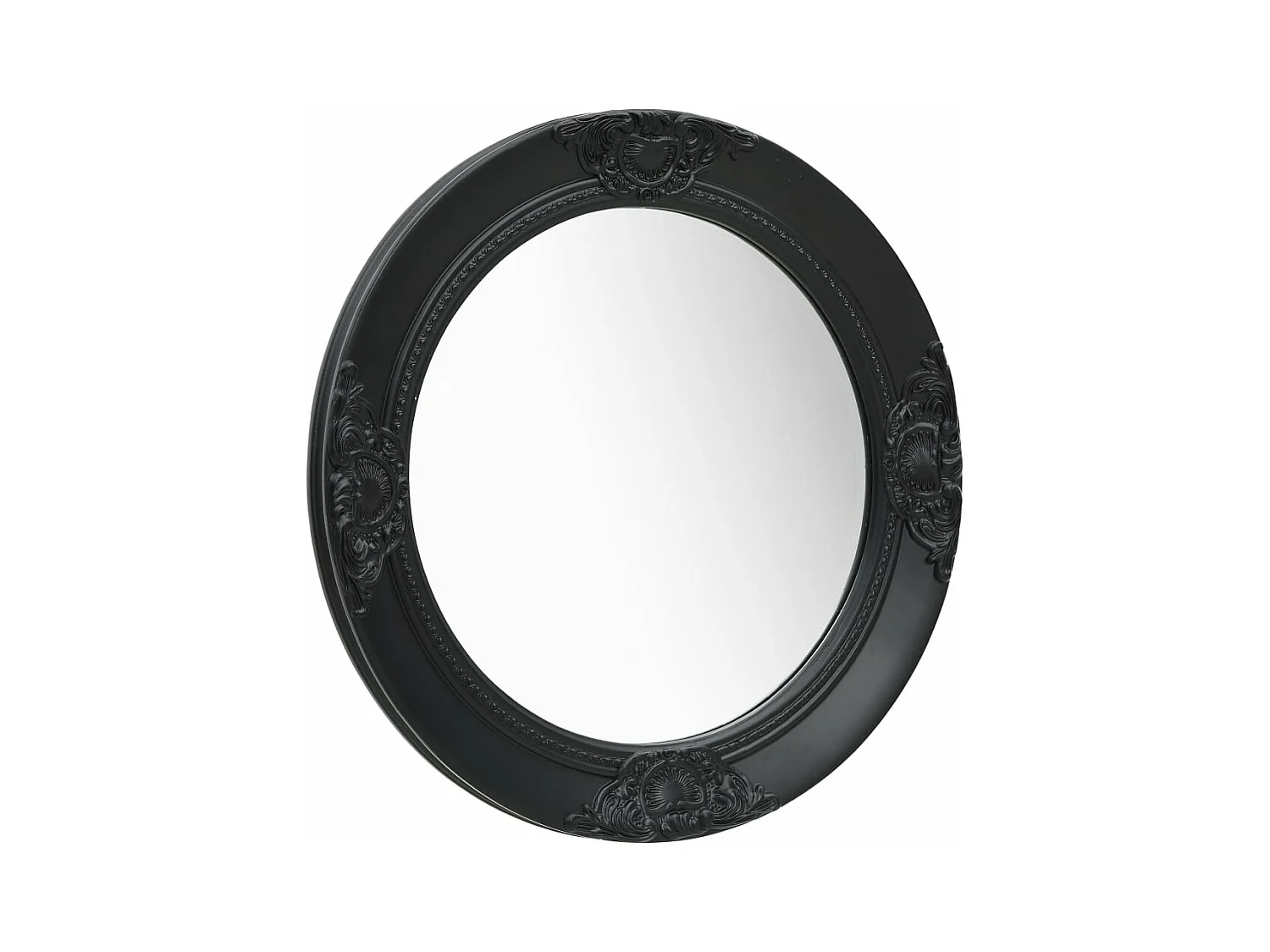 Miroir mural style baroque 50 cm noir