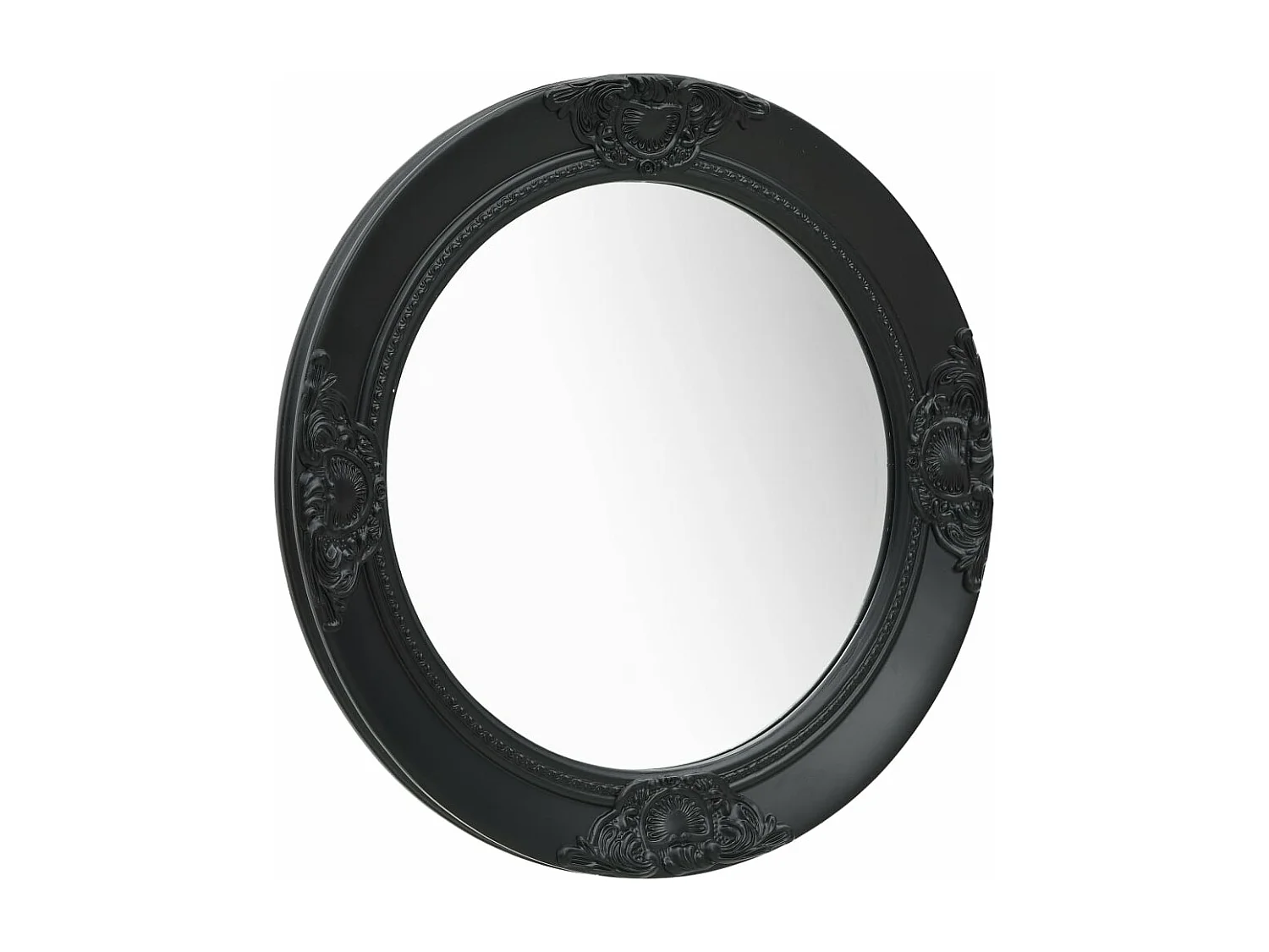 Miroir mural style baroque 50 cm noir