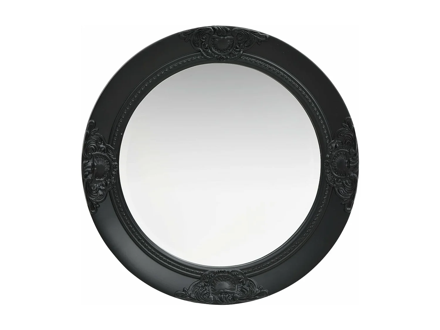 Miroir mural style baroque 50 cm noir