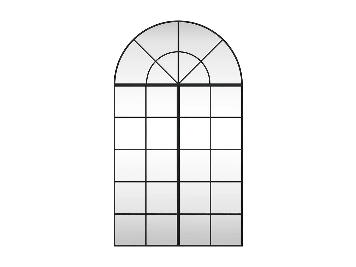Miroir mural noir 80x140 cm arche fer