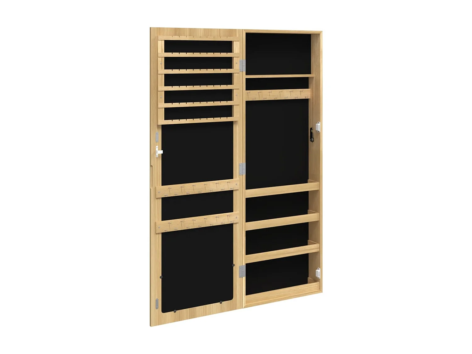 Armoire à bijoux avec miroir murale 37,5x10x106 cm