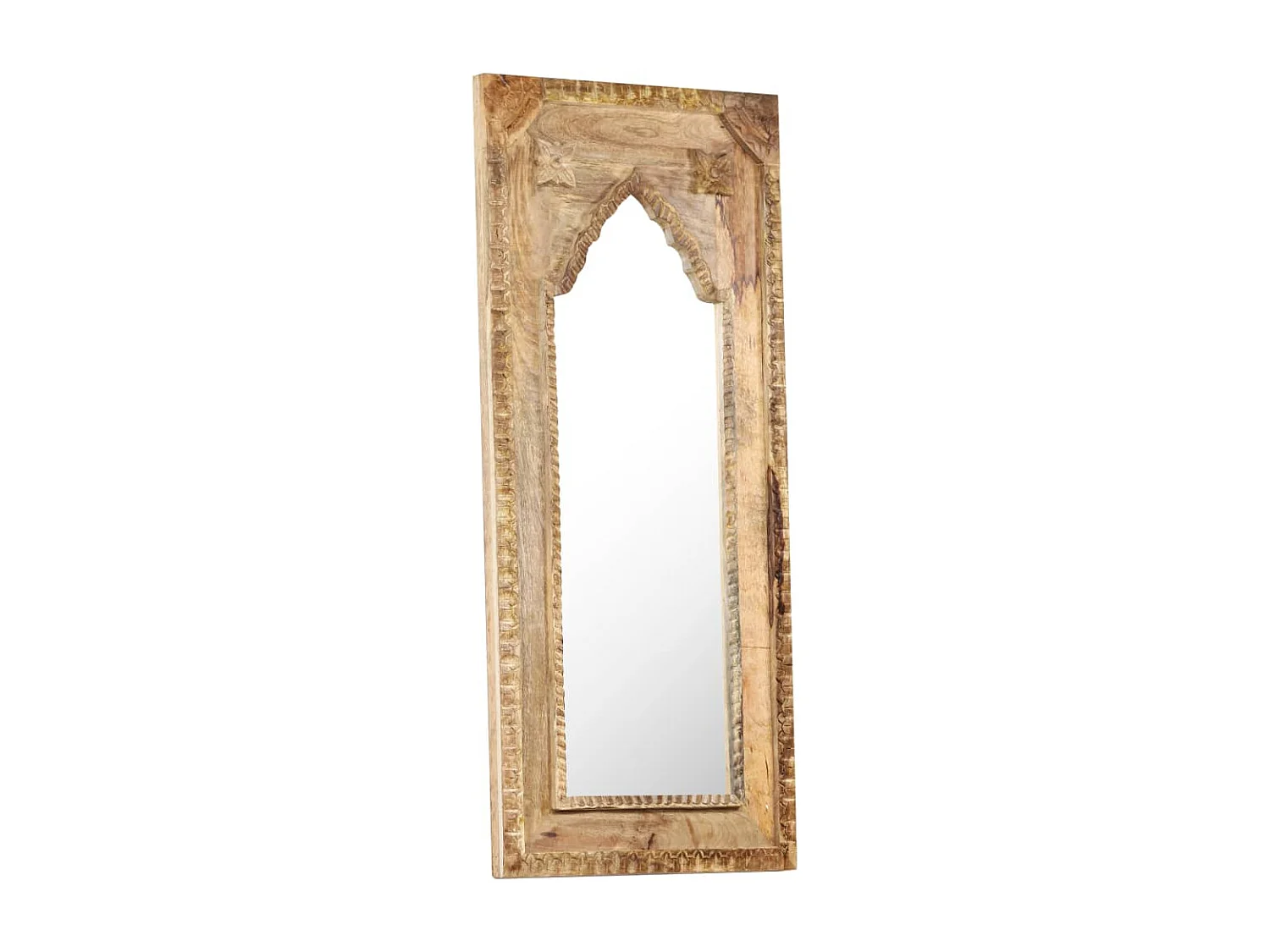 Espejo de madera maciza de mango 50x3x110 cm
