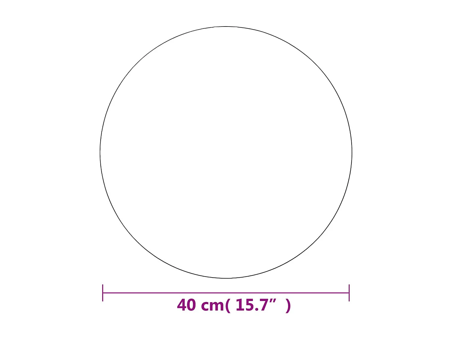 Miroir mural 40 cm Rond Verre