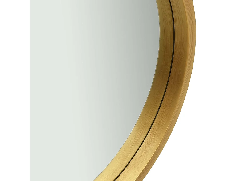 Espelho de parede com alça 40 cm dourado