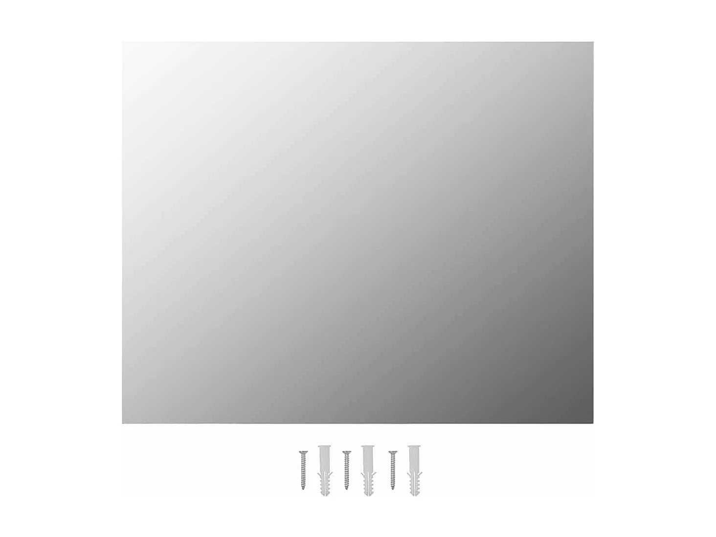 Wandspiegel ohne Rahmen mit LED-Beleuchtung Rechteckig Glas