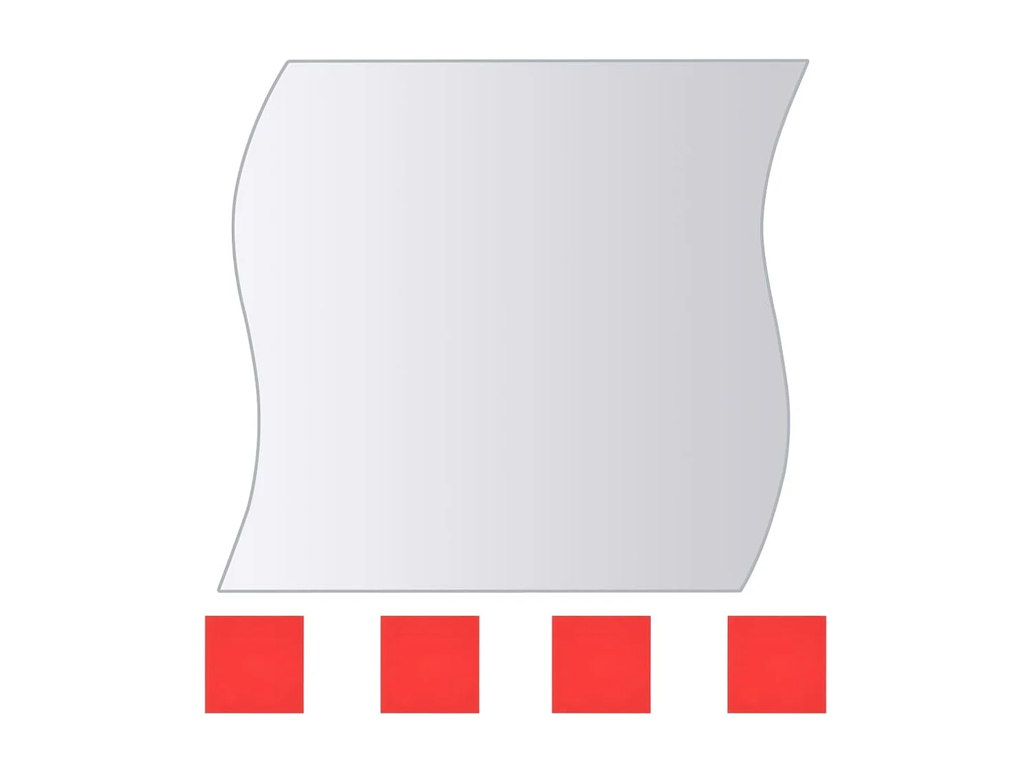 Carreau de miroir 8 pcs Multi-forme Verre