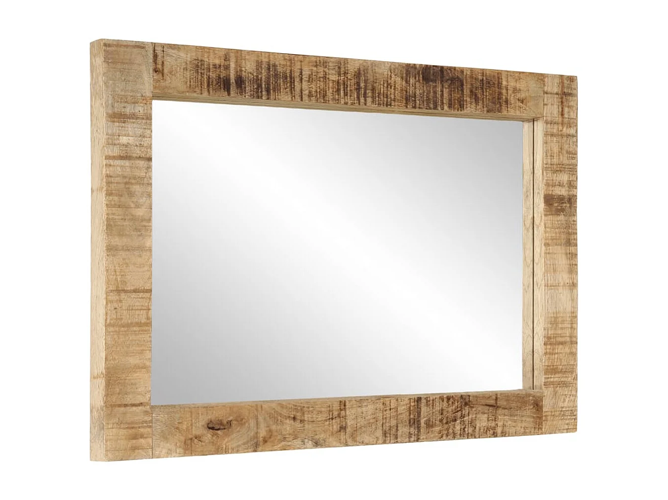 Espejo de vidrio y madera maciza de mango 70x50 cm