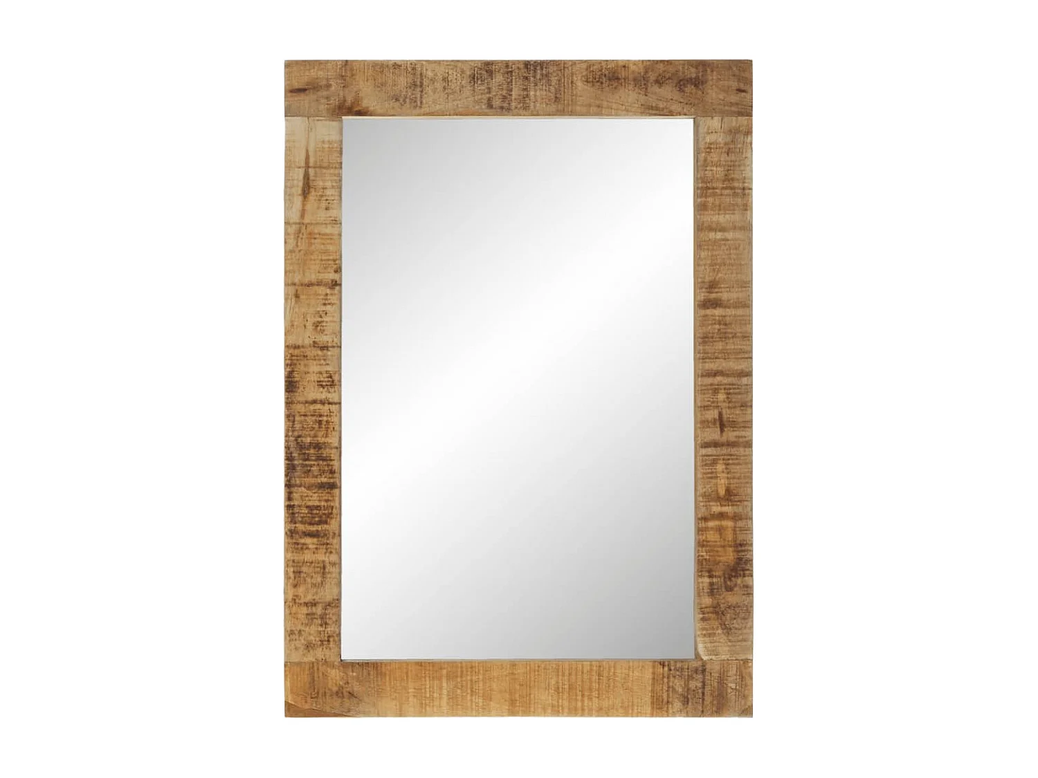 Espejo de vidrio y madera maciza de mango 70x50 cm