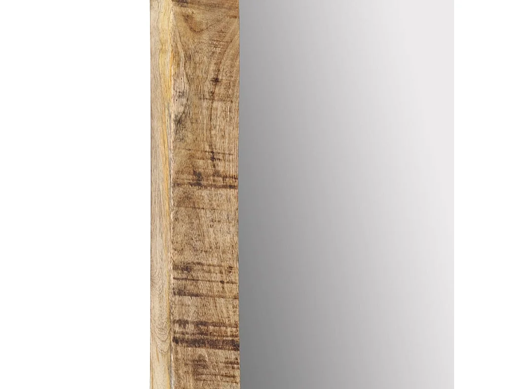 Espejo de vidrio y madera maciza de mango 70x50 cm