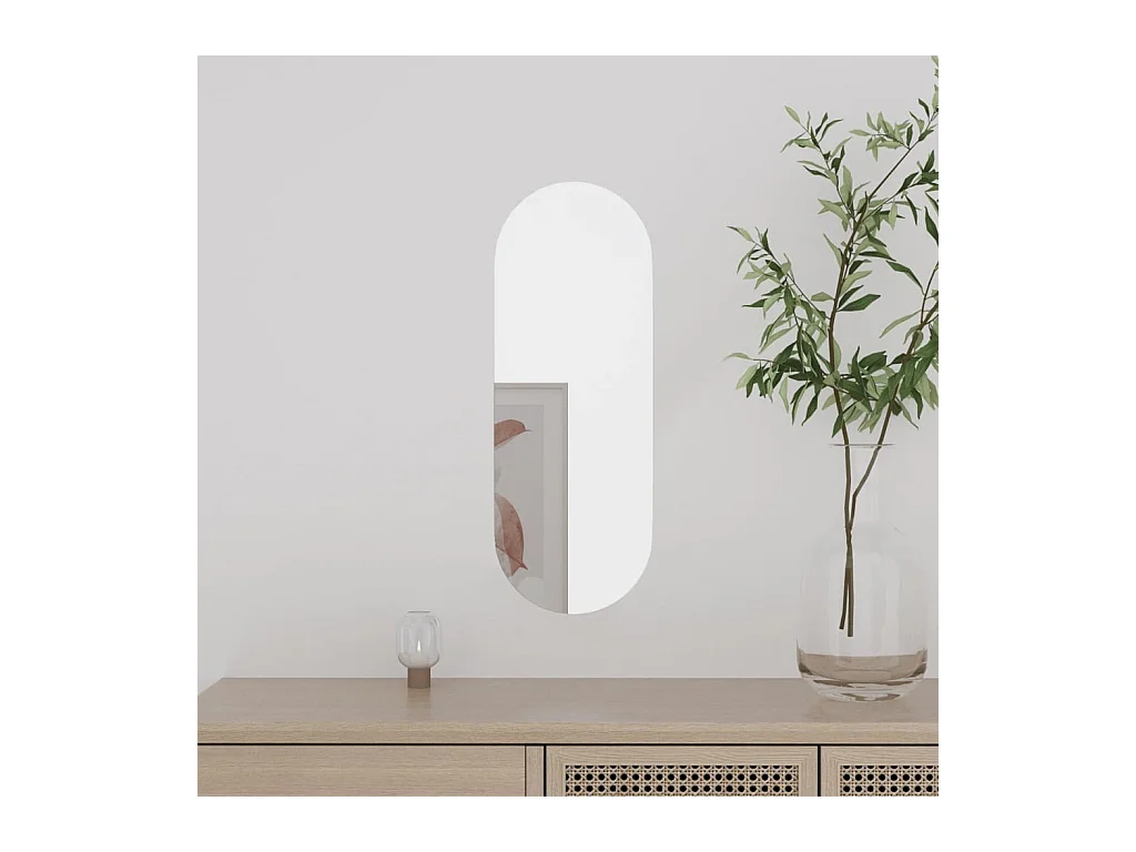 Miroir mural 15x40 cm Verre Ovale
