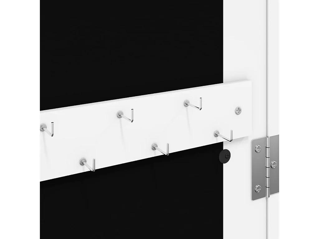 Móvel para joias de parede espelhado 30x8,5x106 cm branco