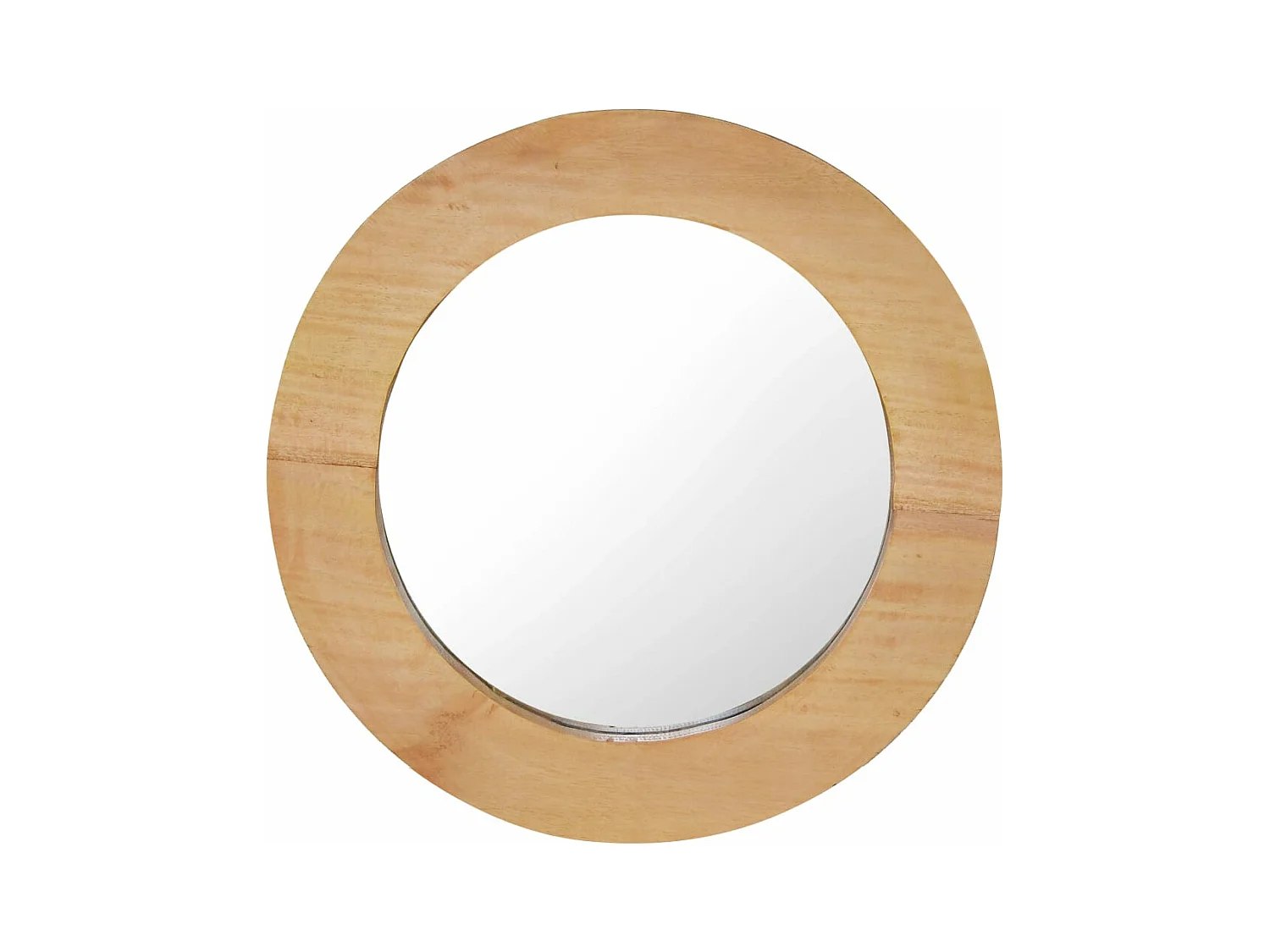 Specchio da Parete 40 cm in Legno di Teak Rotondo