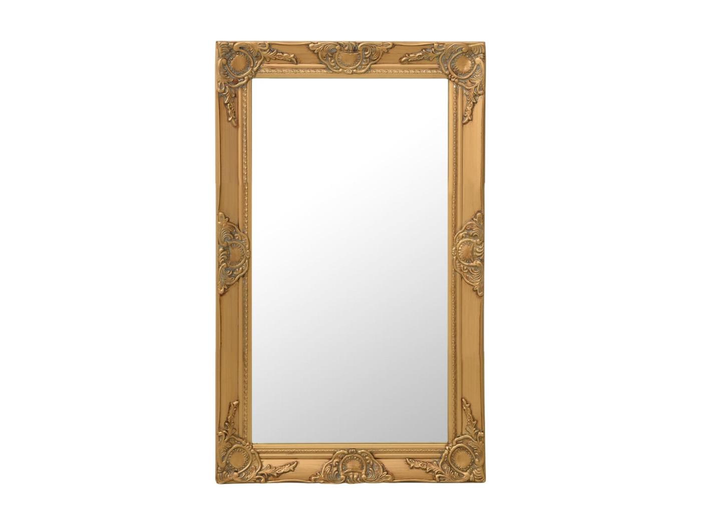 Espejo De Pared VidaXL Estilo Castillo - Rectangular, Dorado, 56x76 Cm