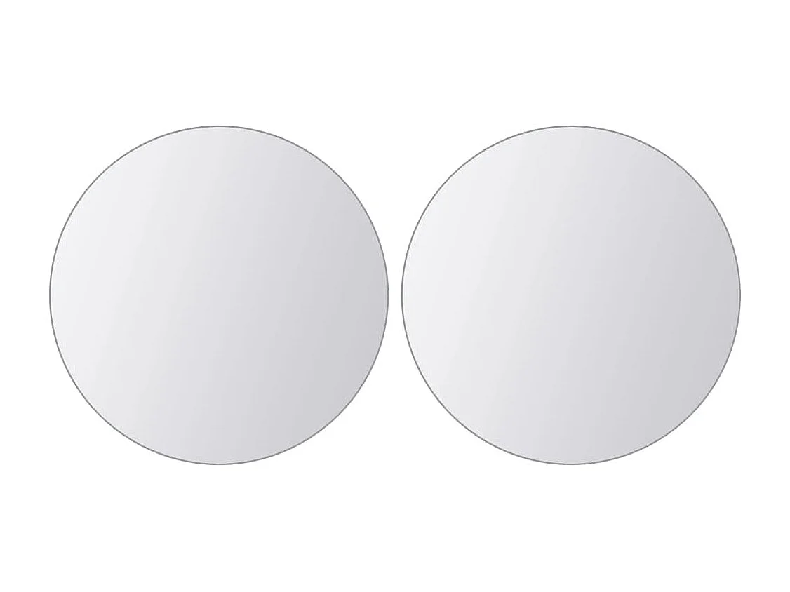 Carreaux de miroir 16 pcs Rond Verre