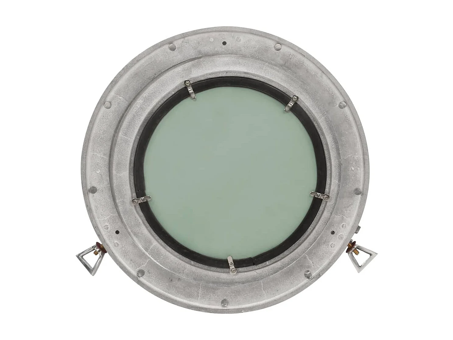 Espejo de ojo de buey de pared aluminio y vidrio Ø38 cm