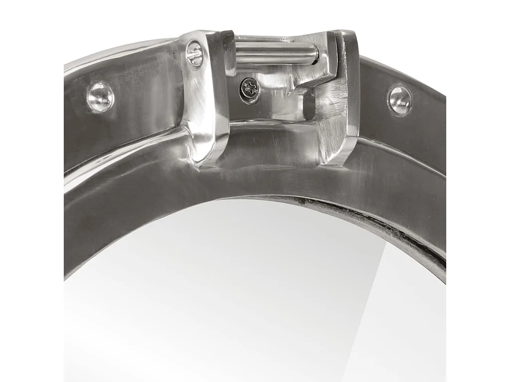 Espejo de ojo de buey de pared aluminio y vidrio Ø38 cm