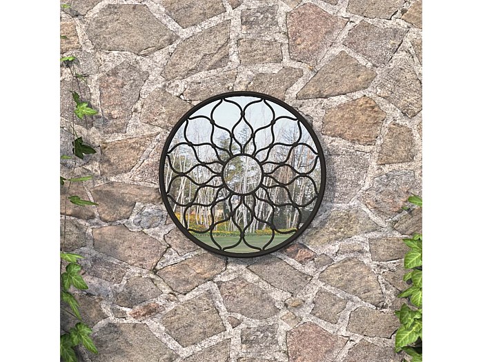 Specchio da Giardino Rustico con Arcata 69x89cm Interni Esterni