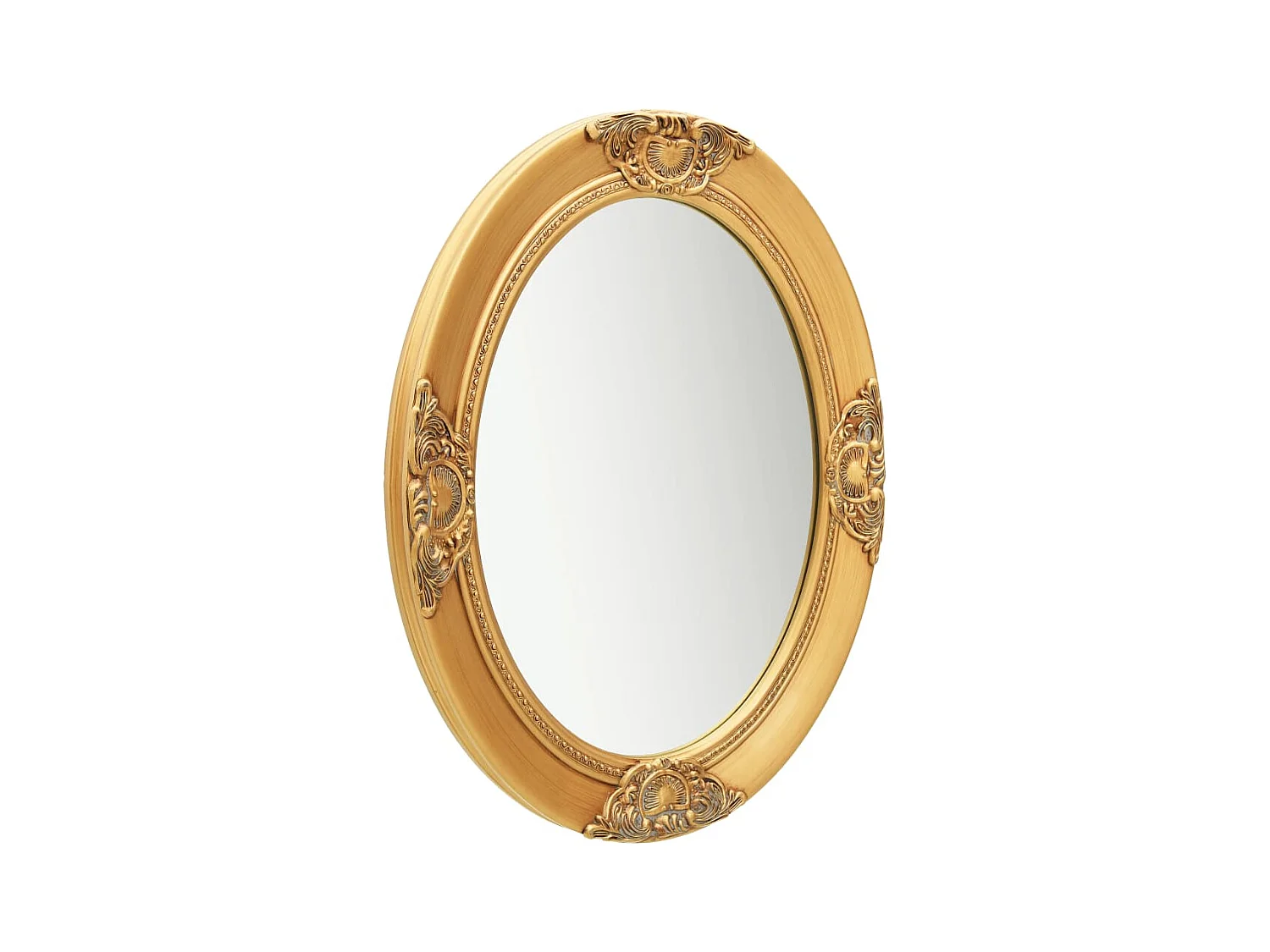 Miroir mural style baroque 50x60 cm Doré
