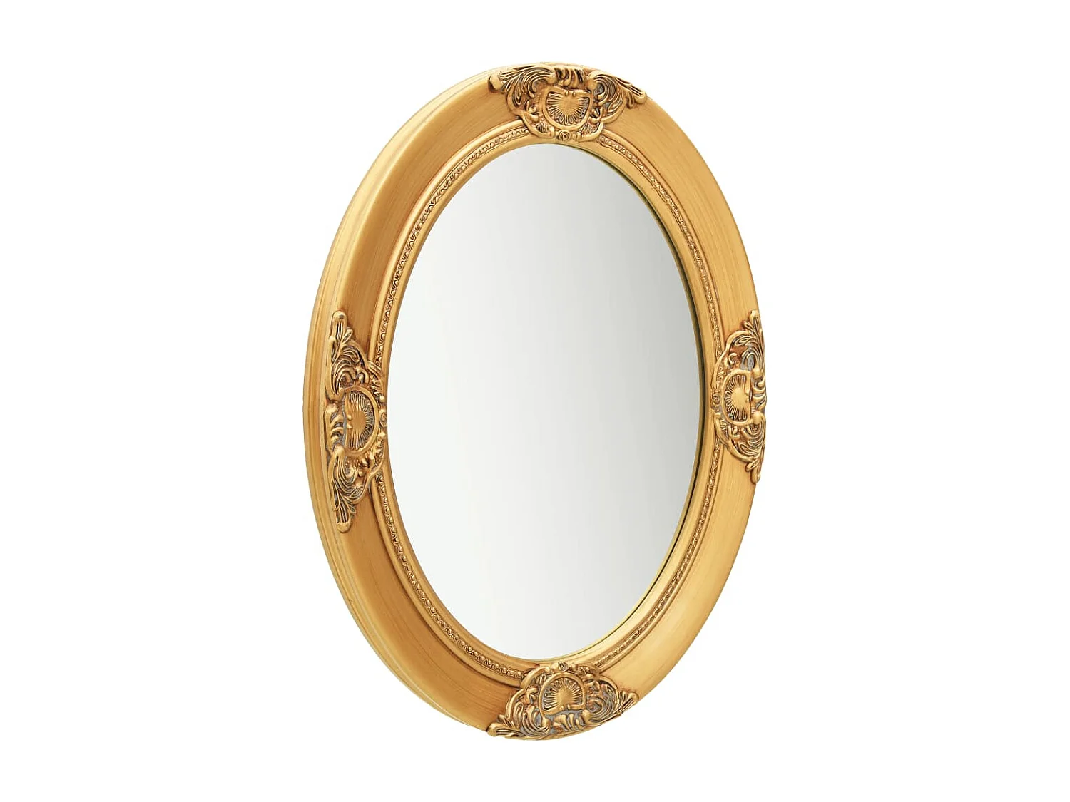 Miroir mural style baroque 50x60 cm Doré