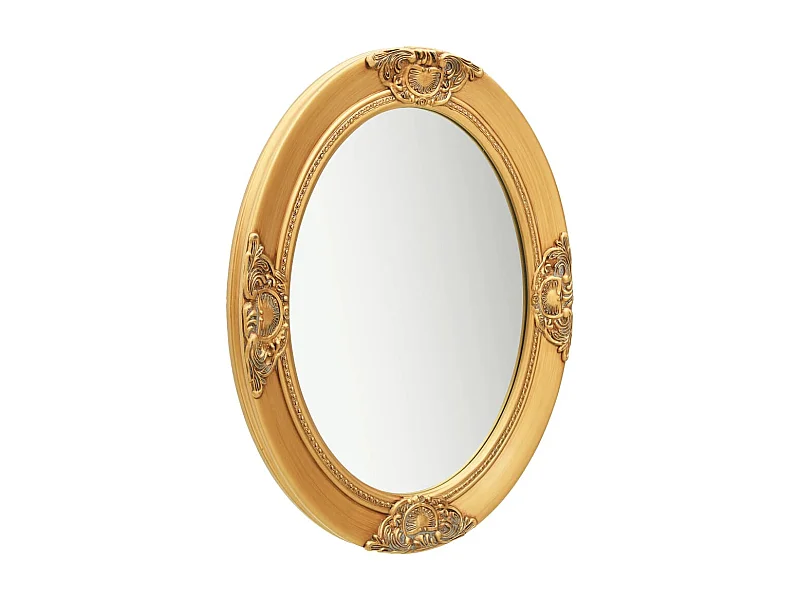 Miroir mural style baroque 50x60 cm Doré