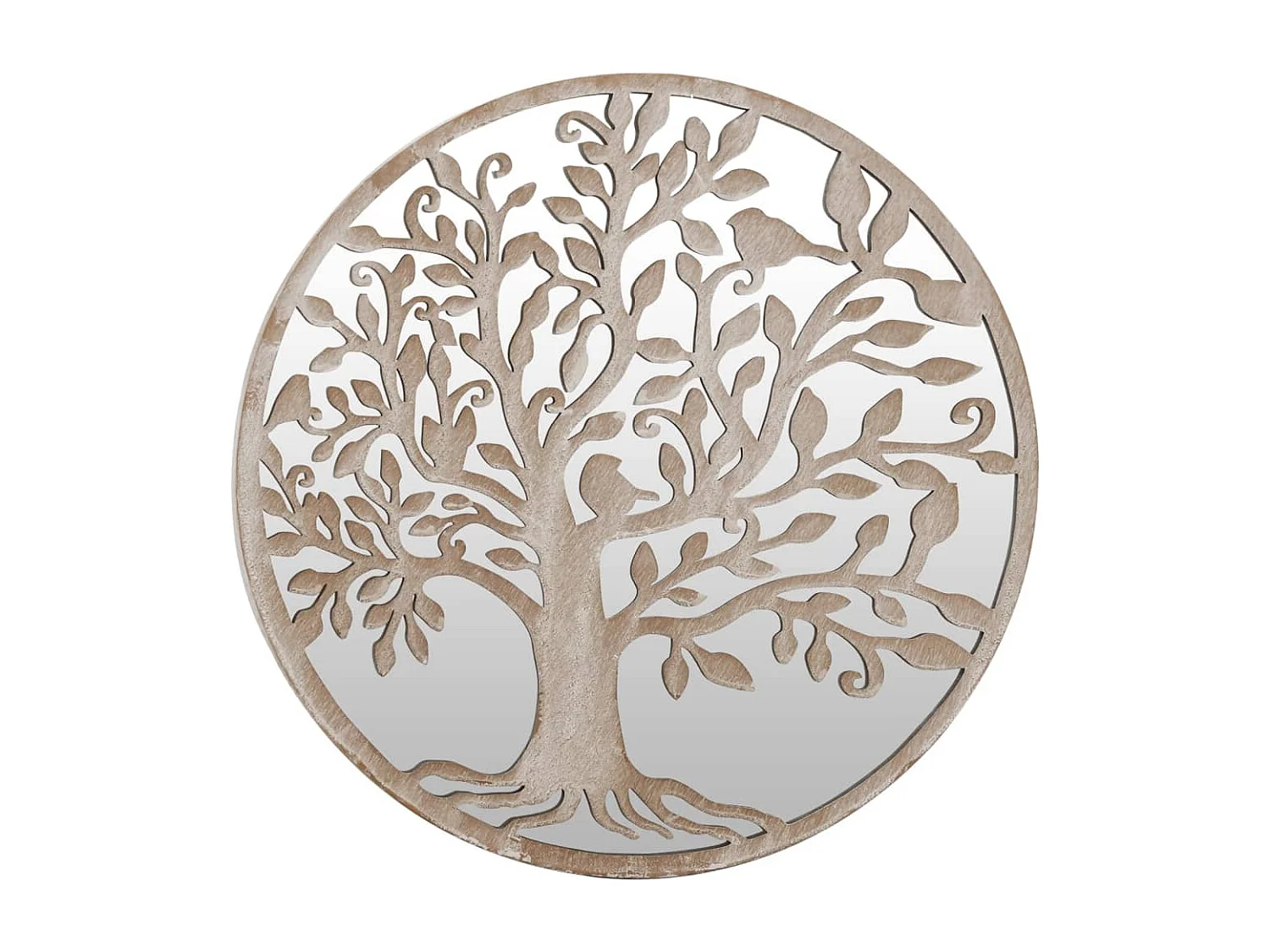 Espelho de jardim p/ uso exterior ferro 40x2,5 cm cor de areia