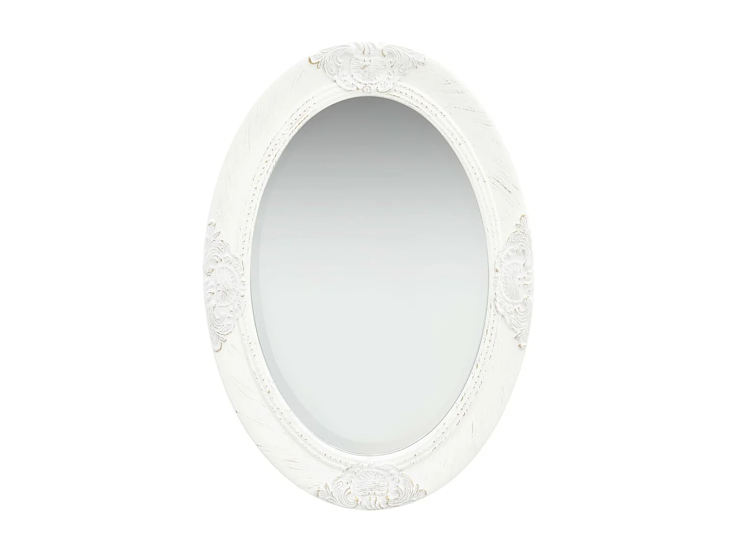 Espejo de pared estilo barroco blanco 50x70 cm