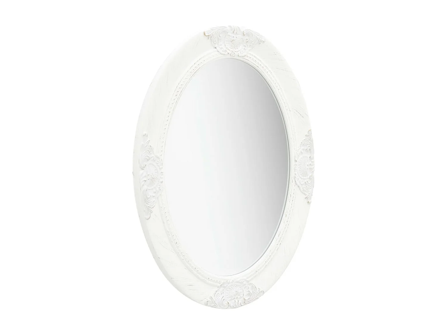 Espejo de pared estilo barroco blanco 50x70 cm