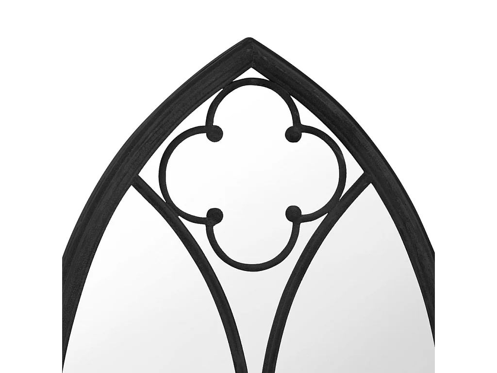 Miroir Noir 100x45 cm Fer pour utilisation à l'intérieur