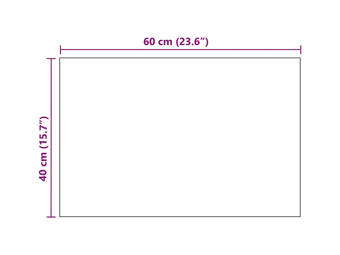 Miroir mural 60 x 40 cm Rectangulaire Verre