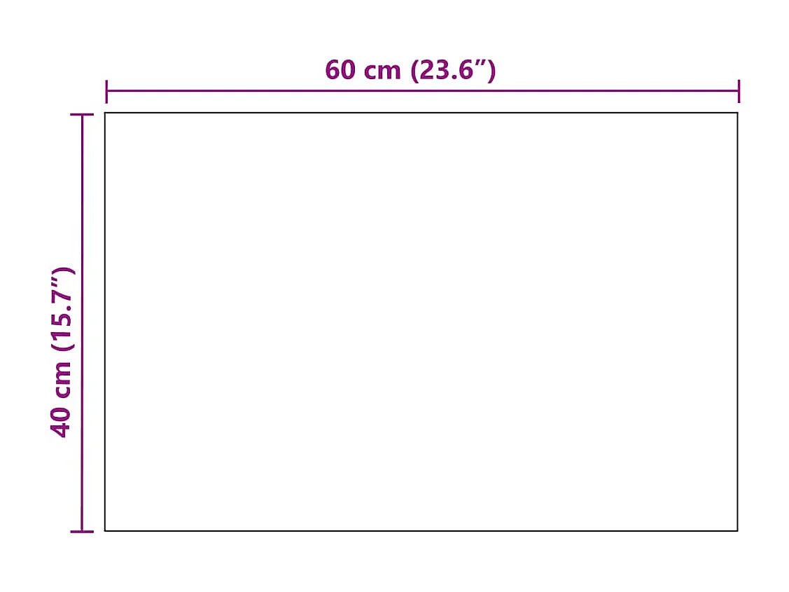 Miroir mural 60 x 40 cm Rectangulaire Verre