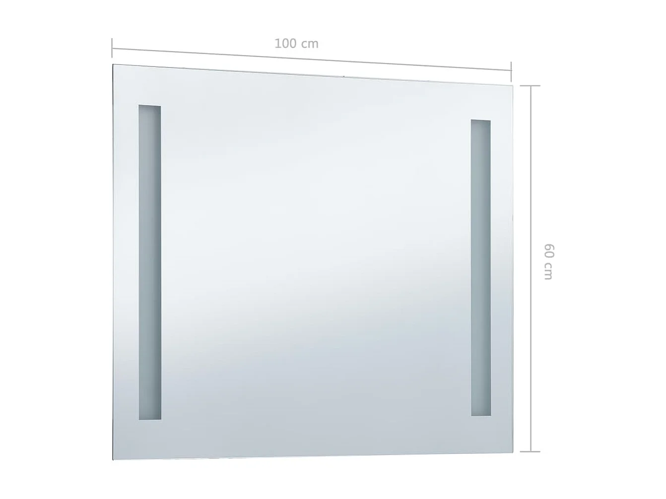 Specchio da Parete a LED per Bagno 100x60 cm