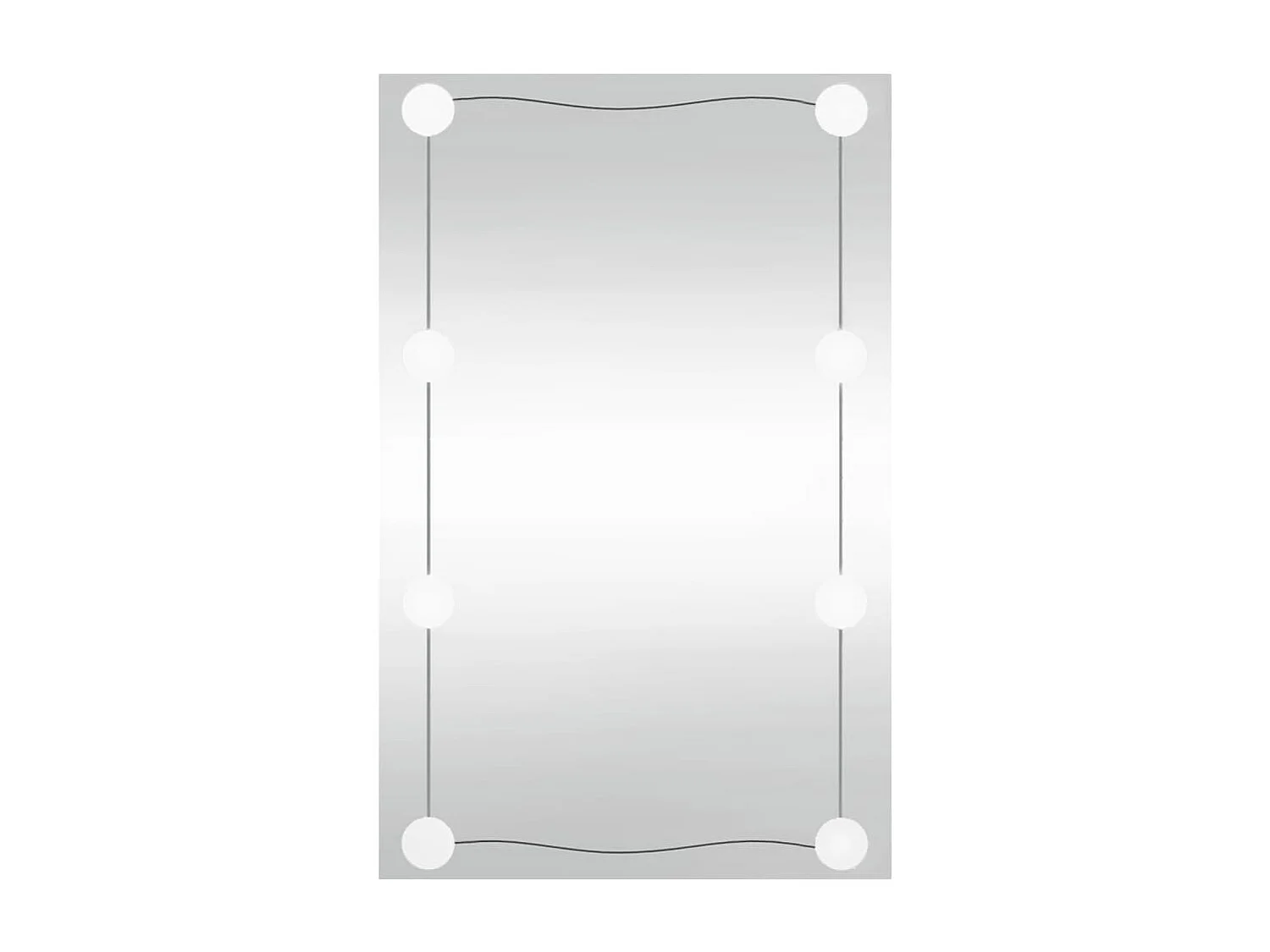 Specchio da Parete con Luci LED 40x60 cm Vetro Rettangolare