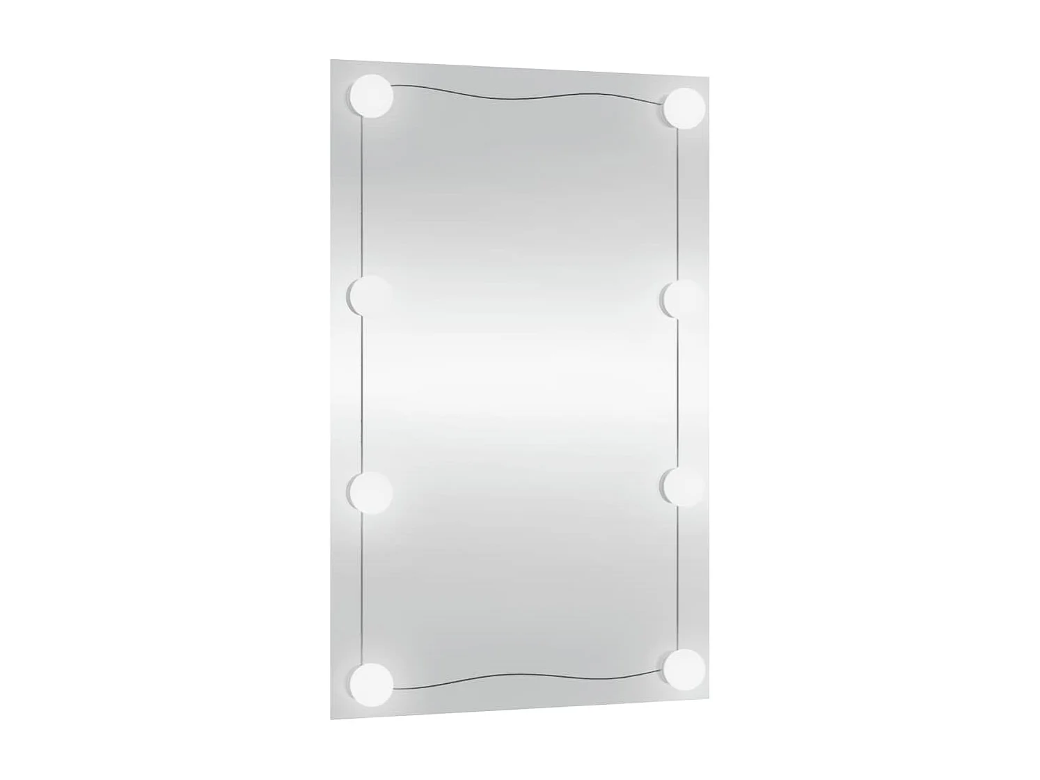 Specchio da Parete con Luci LED 40x60 cm Vetro Rettangolare