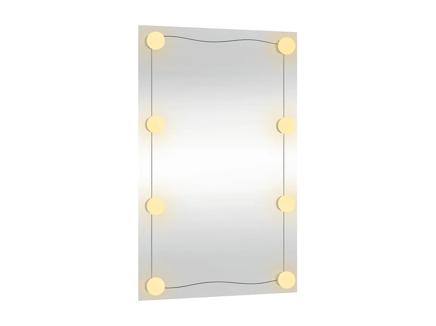 Specchio da Parete con Luci LED 40x60 cm Vetro Rettangolare