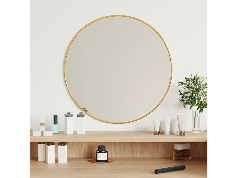 Wandspiegel rond Ø50 cm goudkleurig