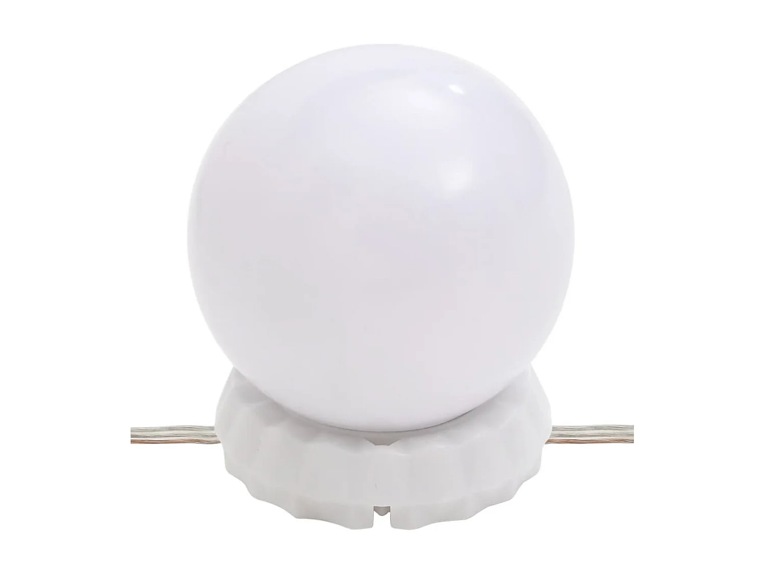 Espelho de parede retangular com luzes LED 30x80 cm vidro