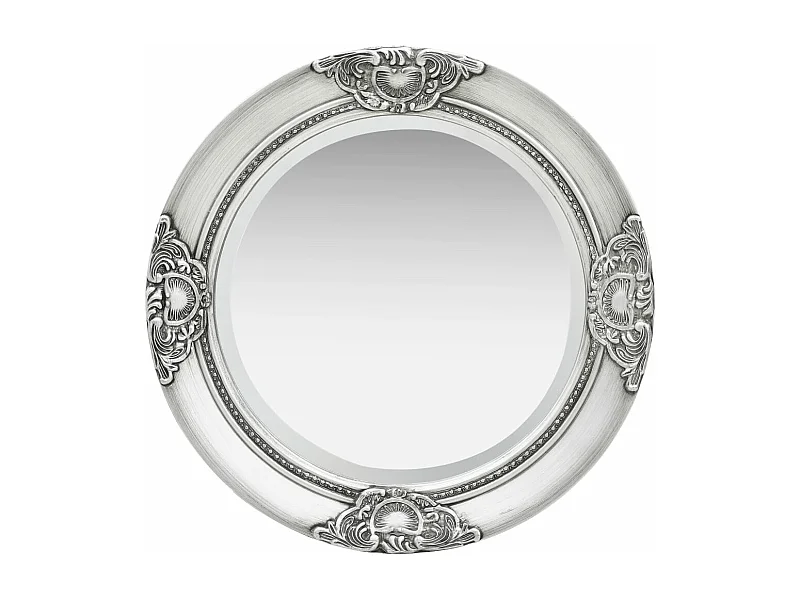 Wandspiegel barok stijl 50 cm zilverkleurig