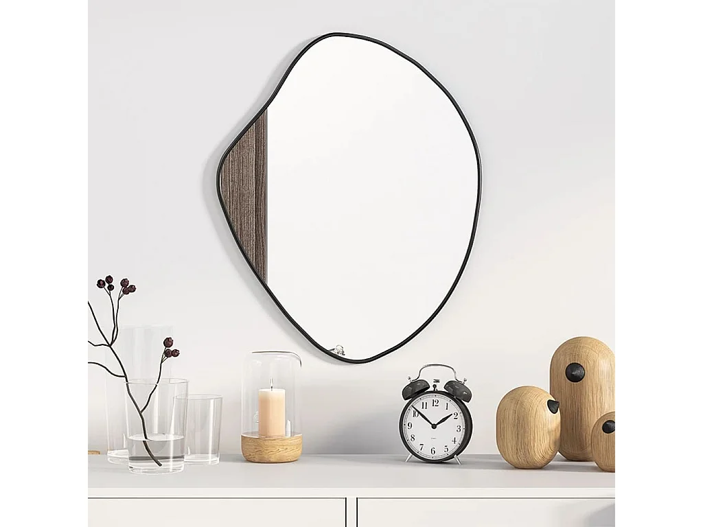 Specchio da Parete Nero 50x40 cm