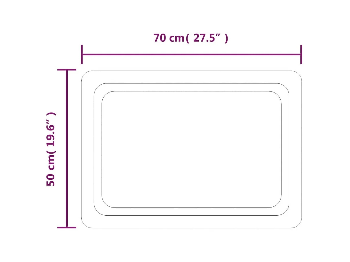 Espejo de baño con LED 50x70 cm