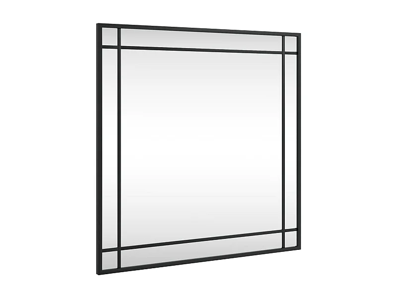 Espejo de pared cuadrado de hierro negro 60x60 cm