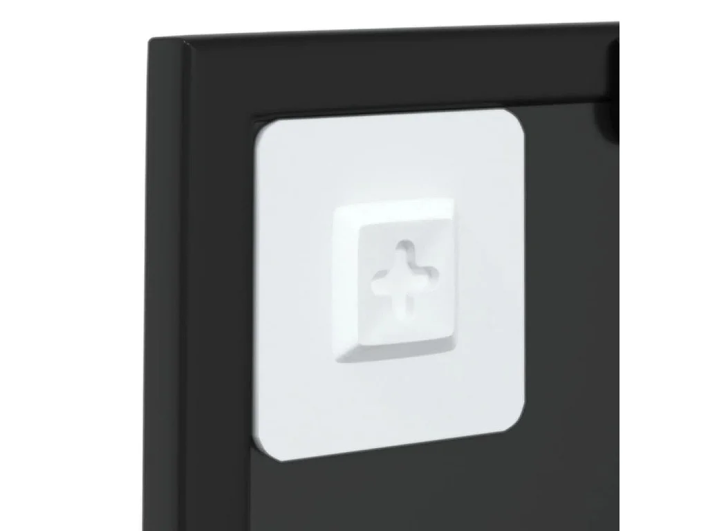 Specchio da Parete Nero 40x40 cm in Metallo