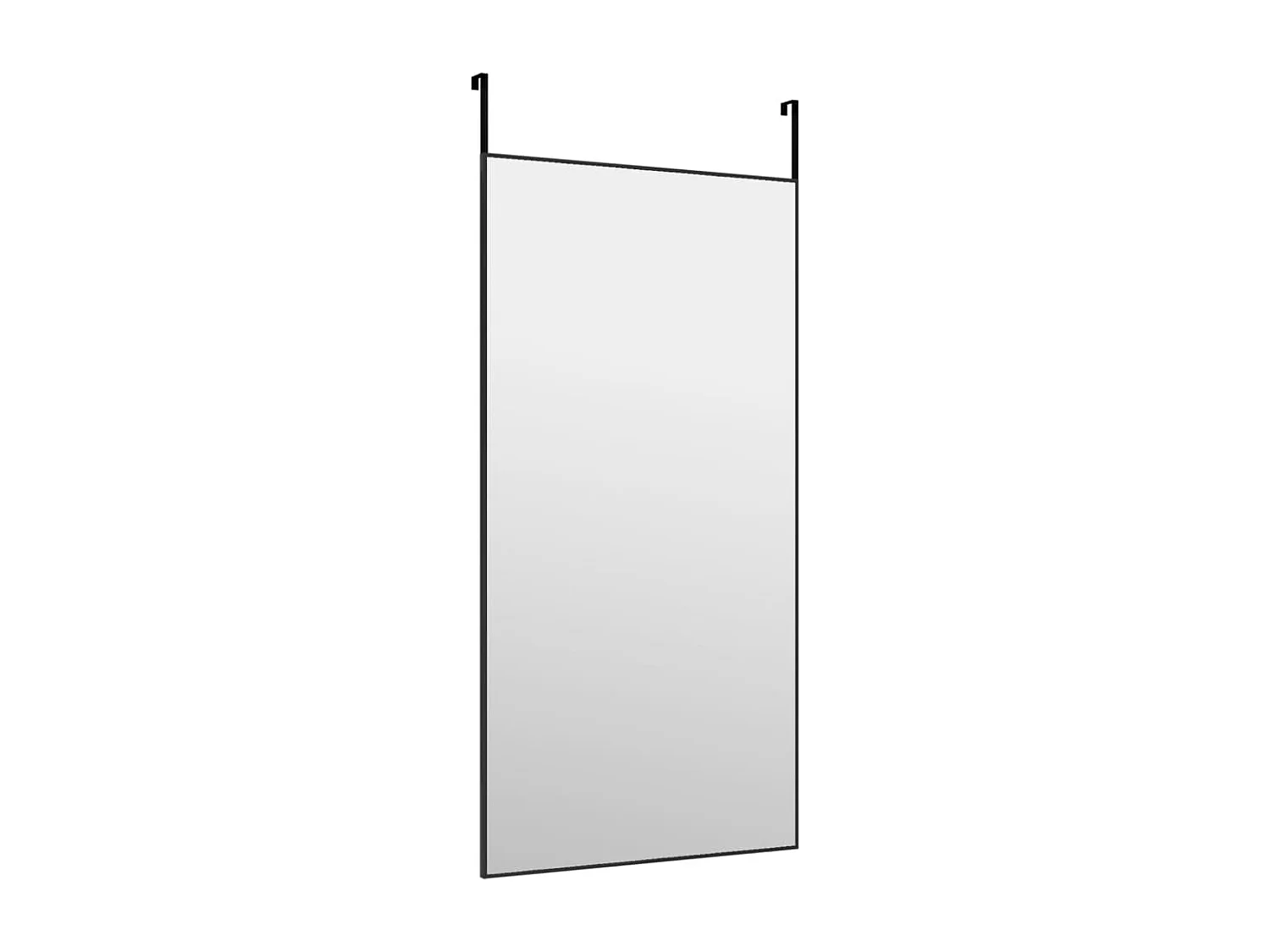 Miroir de porte Noir 50x100 cm Verre et aluminium