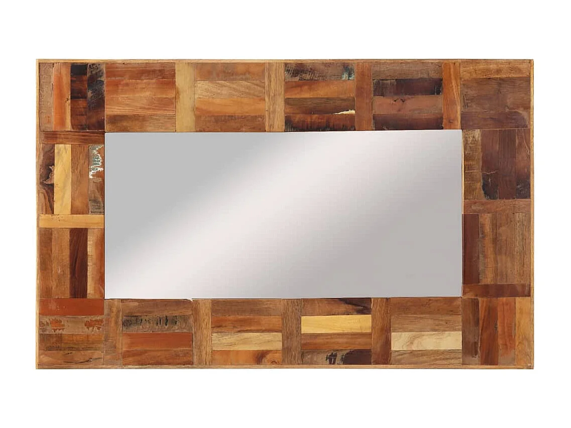 Espelho de parede madeira recuperada maciça 50x80 cm