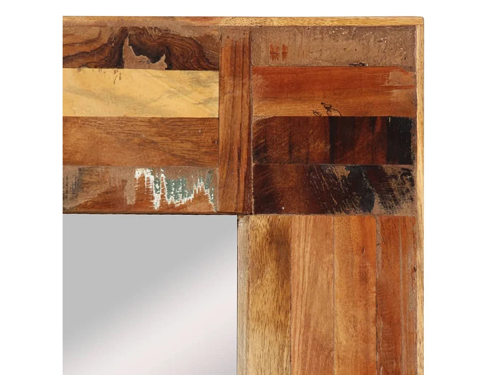 Espelho de parede madeira recuperada maciça 50x80 cm