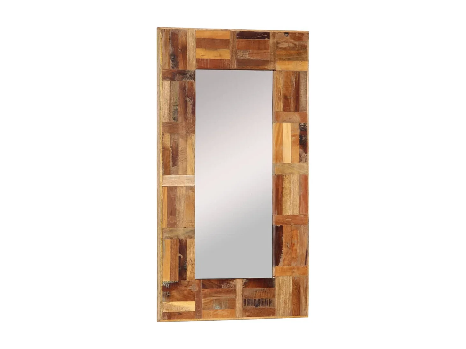 Espelho de parede madeira recuperada maciça 50x80 cm
