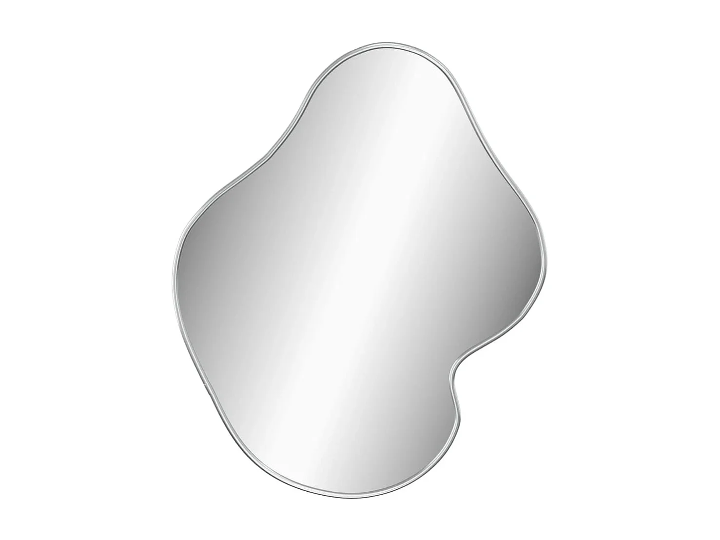 Espejo de pared plateado 60x50 cm