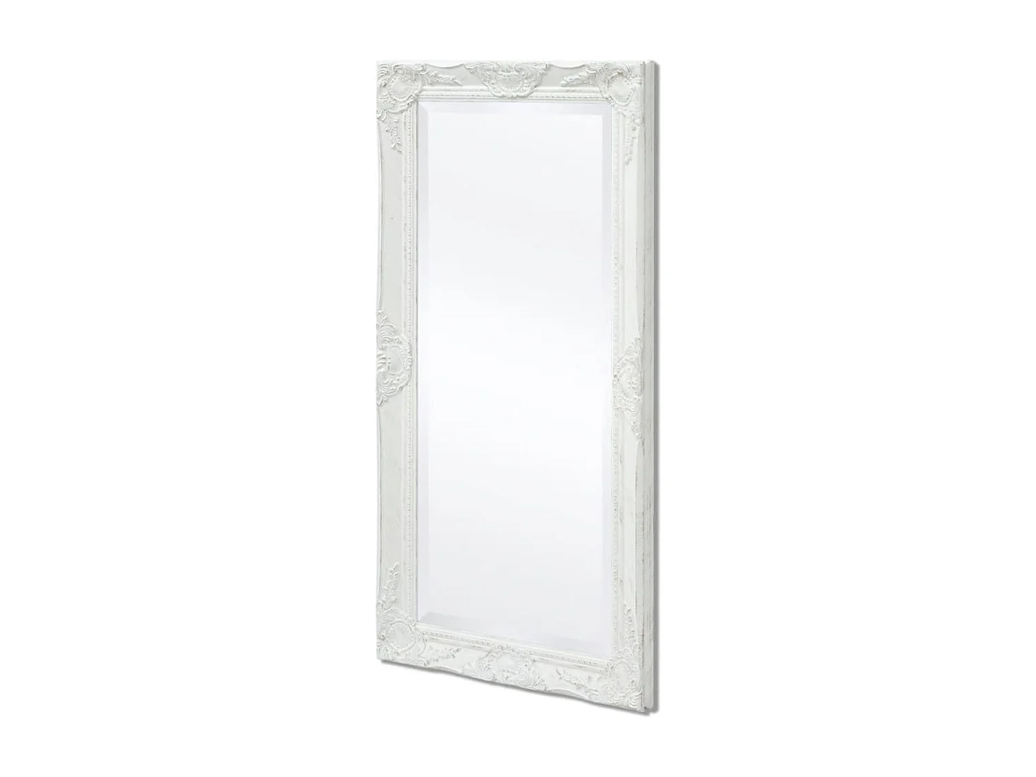 Miroir mural style baroque 100x50 cm blanc