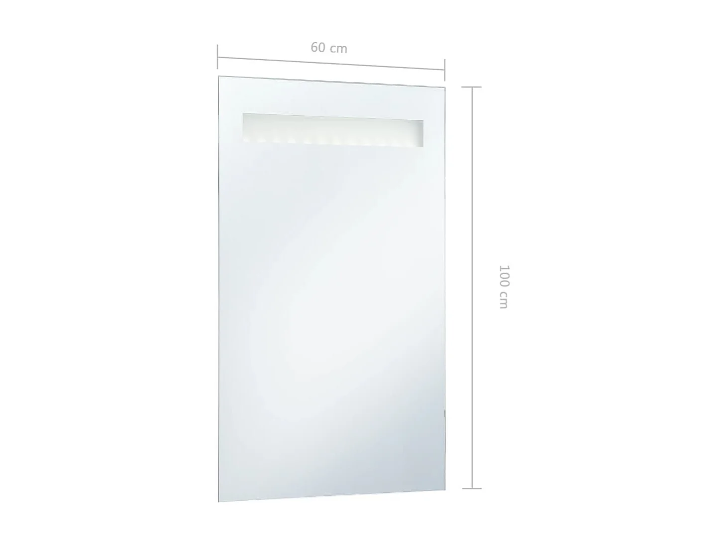 Espelho de parede LED para casa de banho 60x100 cm