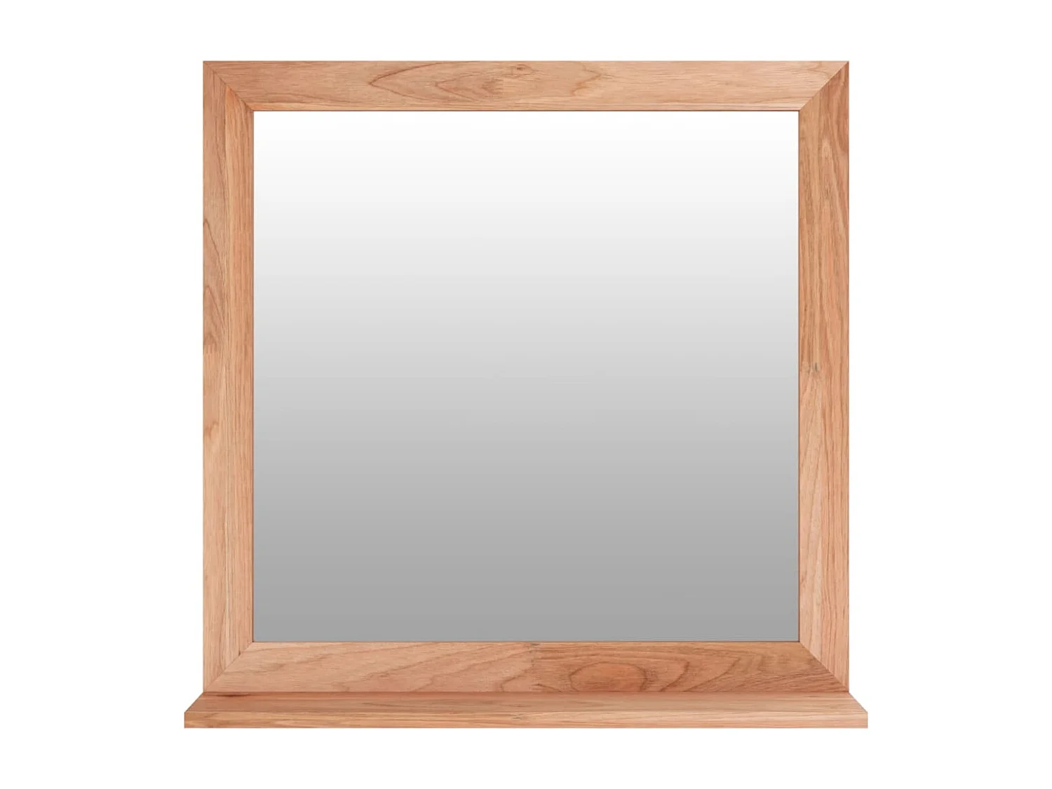 Miroir mural 55x55 cm Bois massif de noyer